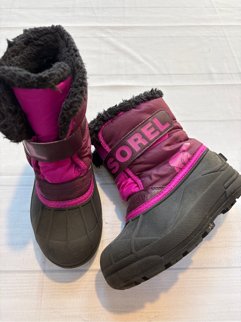 Sorel Kids Magenta and Plum Winter Boots